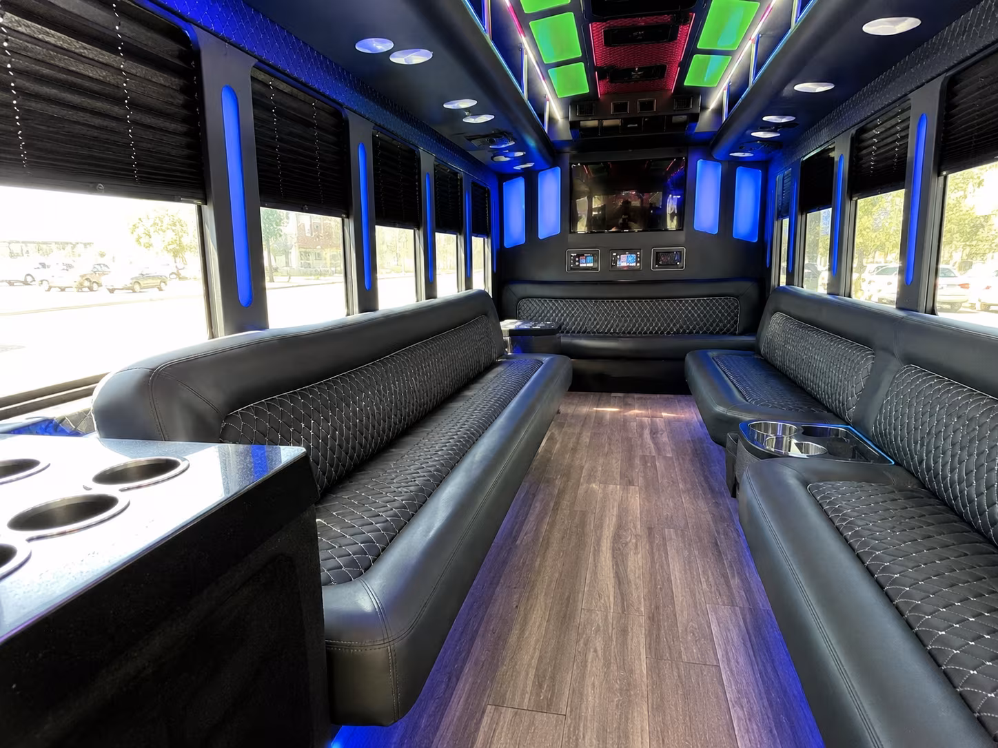 reno 15 passenger party bus inside