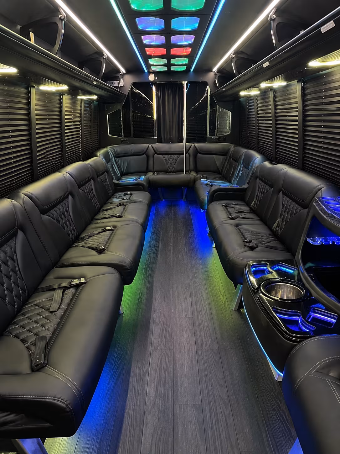 reno 20 passenger party bus interior