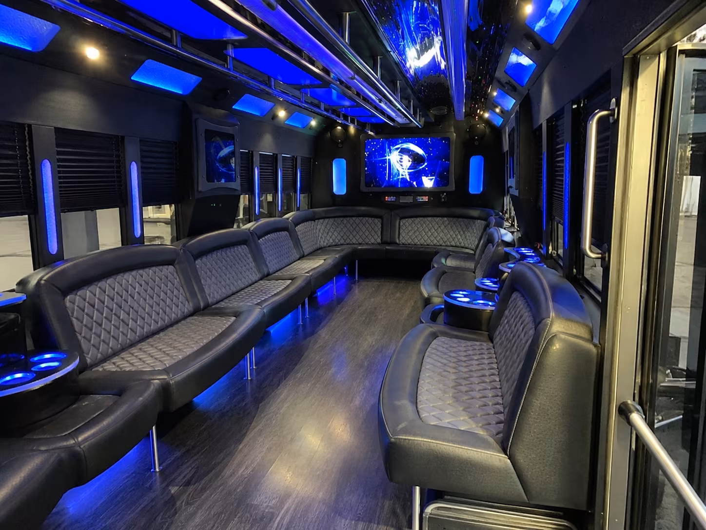 reno 28 passenger party bus interior