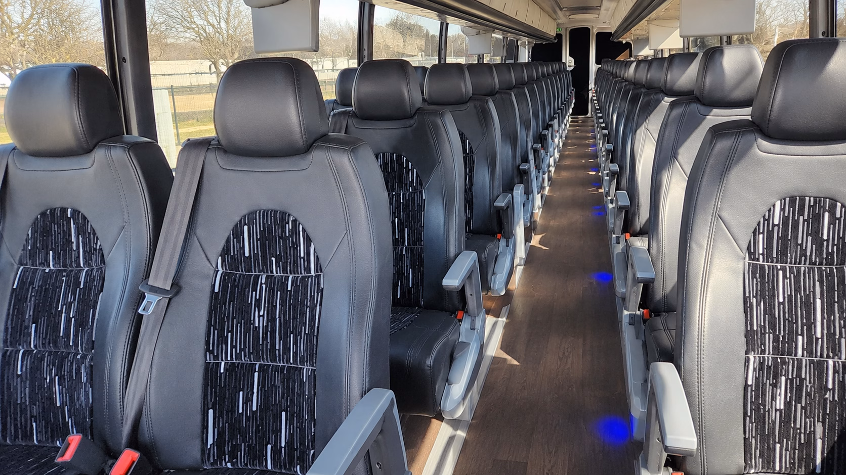 reno charter bus rental interior